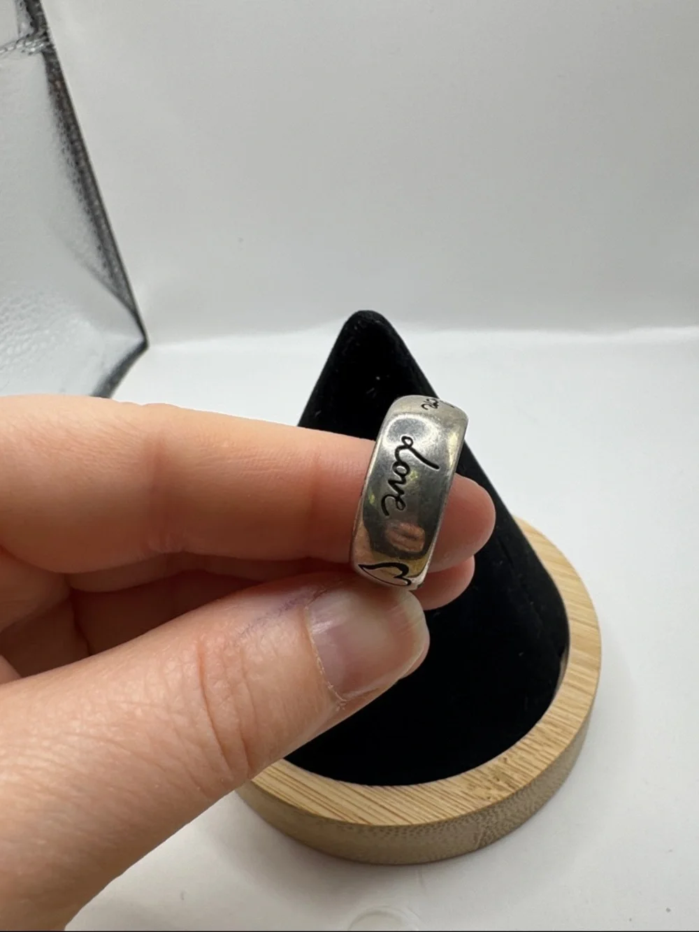 Blind for Love wide band Gucci Sterling Silver Ring